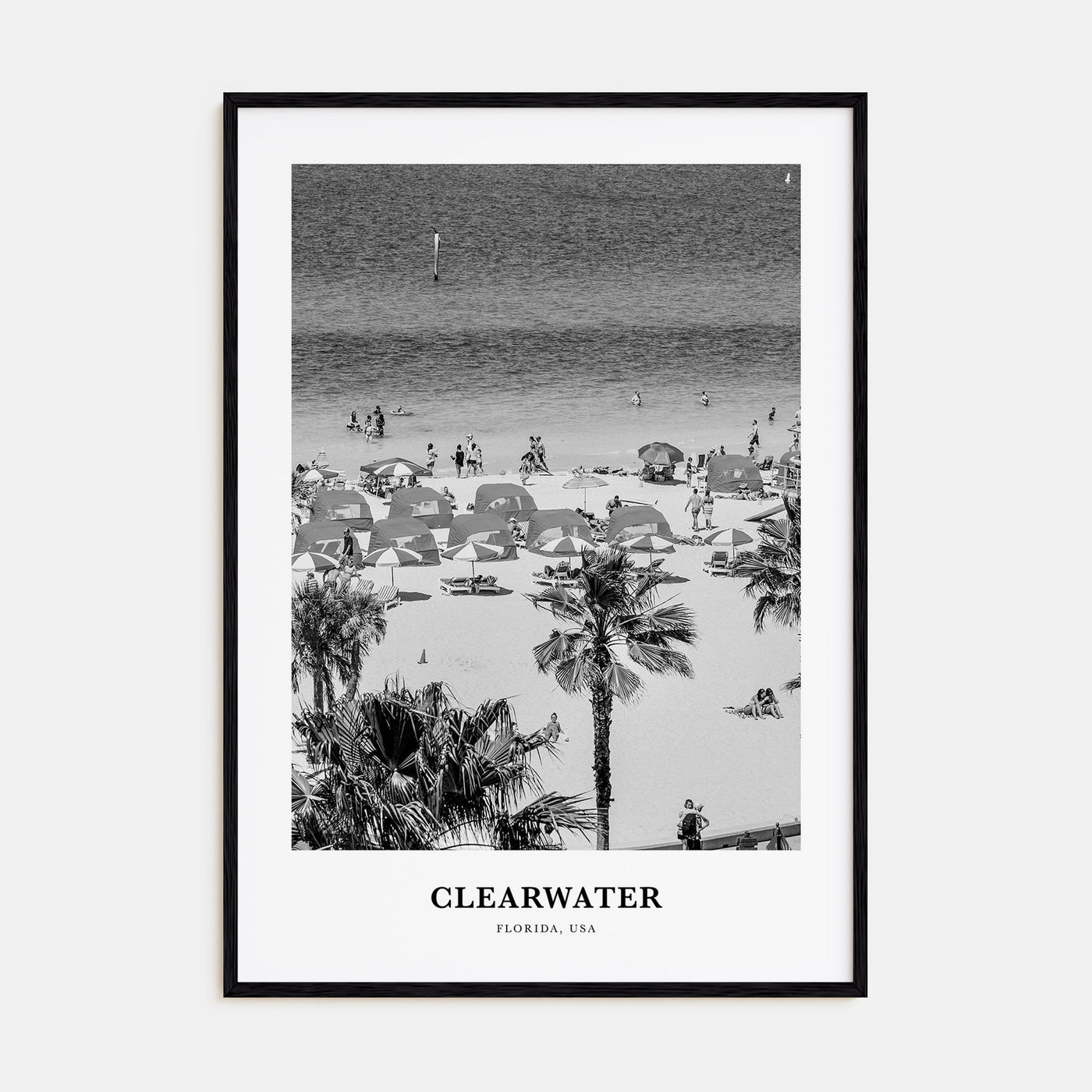Clearwater Portrait B&W Poster