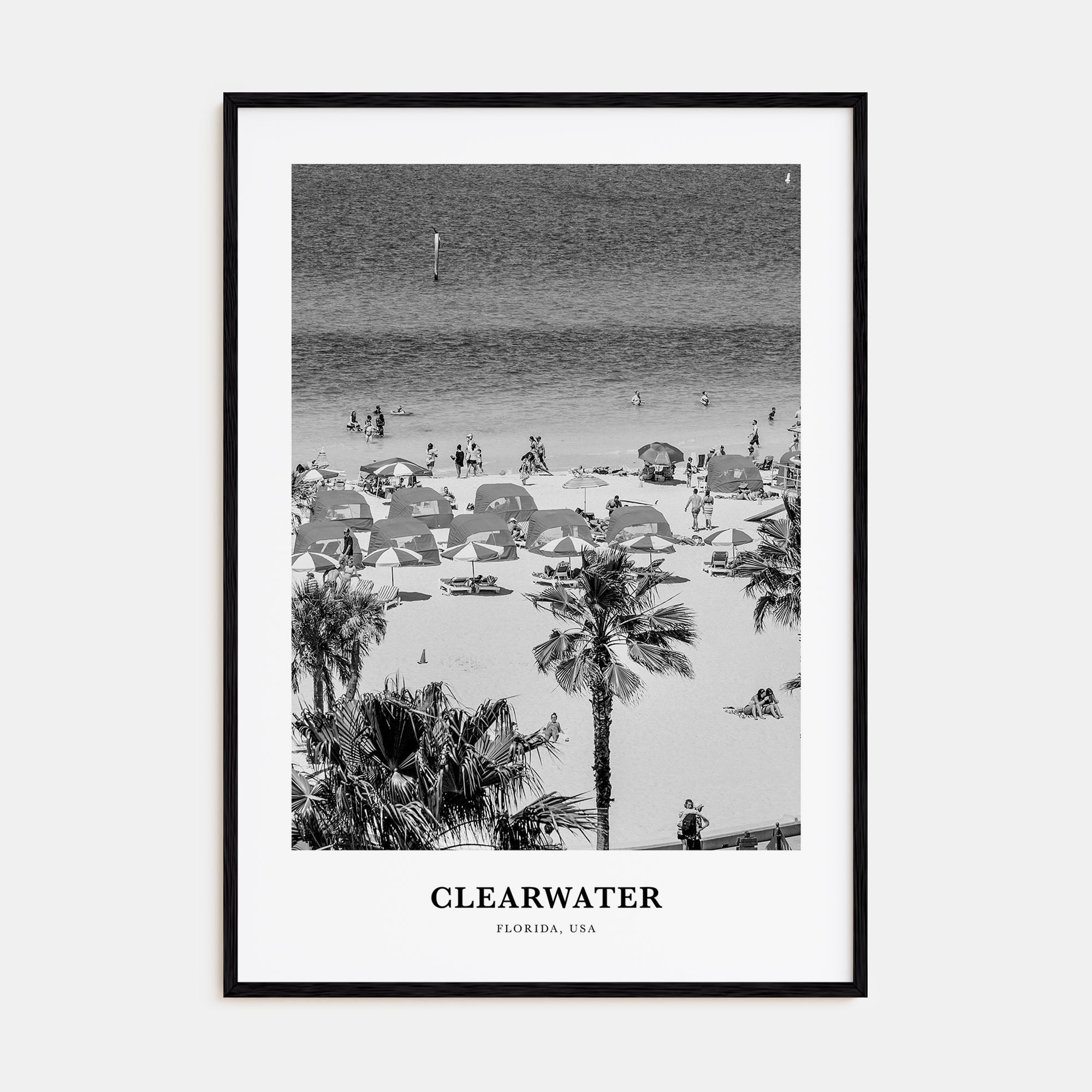 Clearwater Portrait B&W Poster