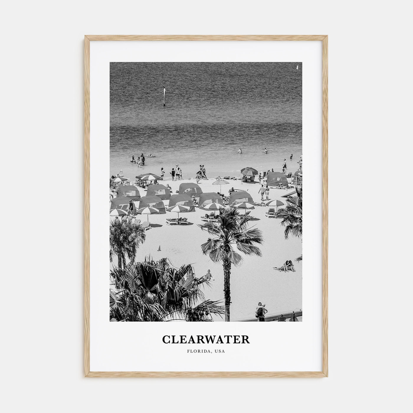 Clearwater Portrait B&W Poster