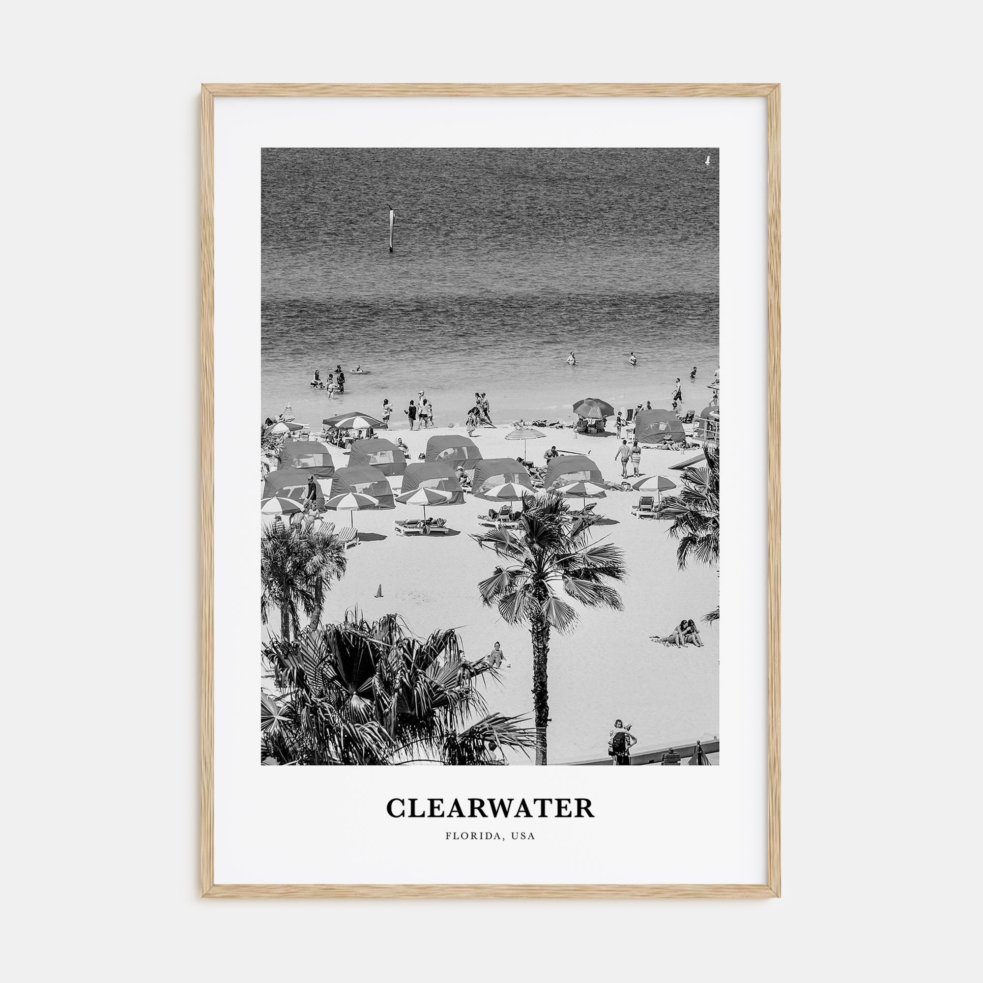 Clearwater Portrait B&W Poster