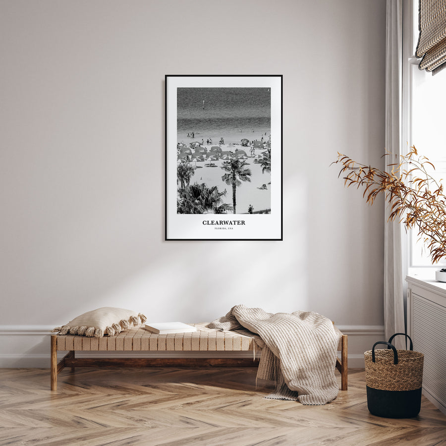 Clearwater Portrait B&W Poster