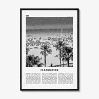 Clearwater Print Black and White, Clearwater Wall Art, Clearwater Poster, Clearwater Photo, Clearwater Décor, Florida, USA, United States