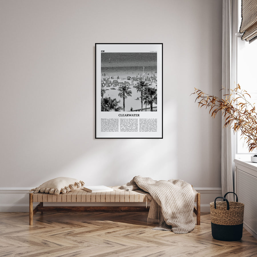 Clearwater Travel B&W Poster