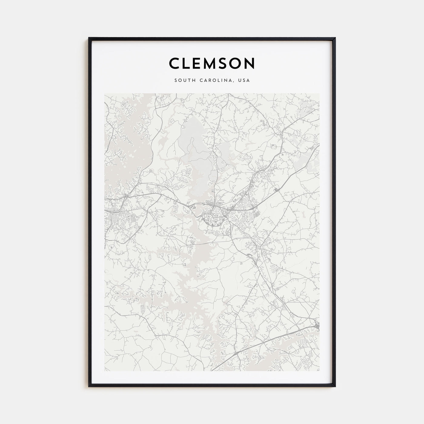 Clemson Map Portrait Poster