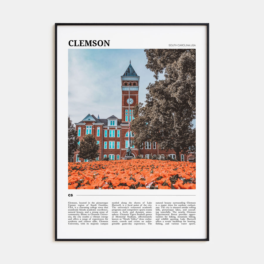 Clemson Travel Color Poster