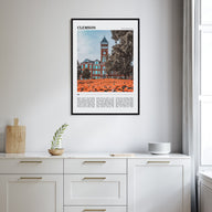 Clemson Travel Color Poster