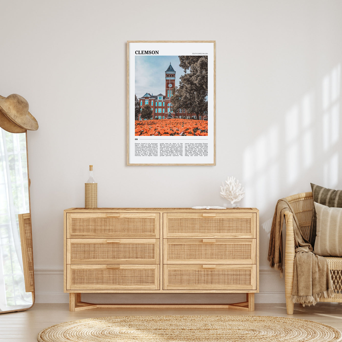 Clemson Travel Color Poster