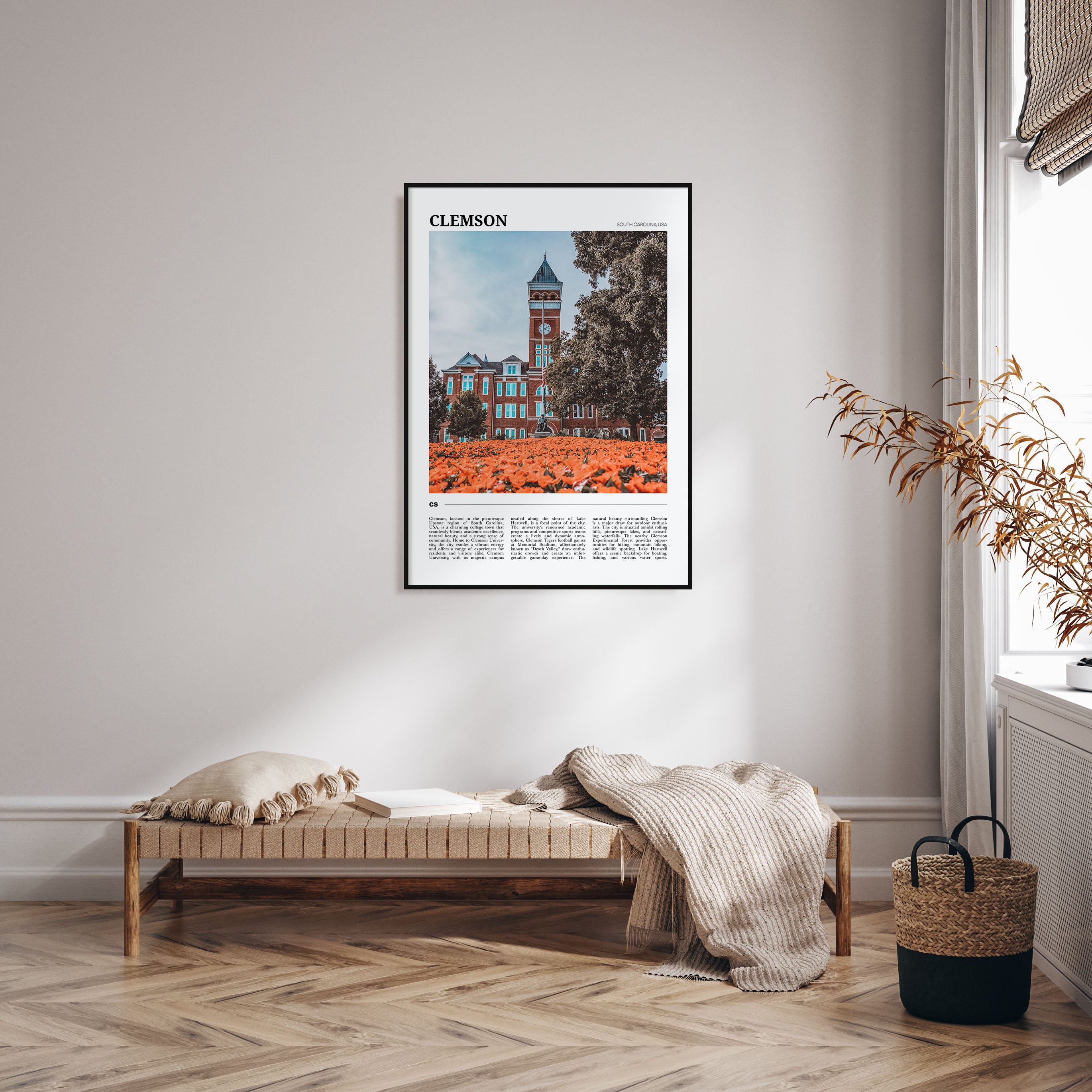 Clemson Travel Color Poster