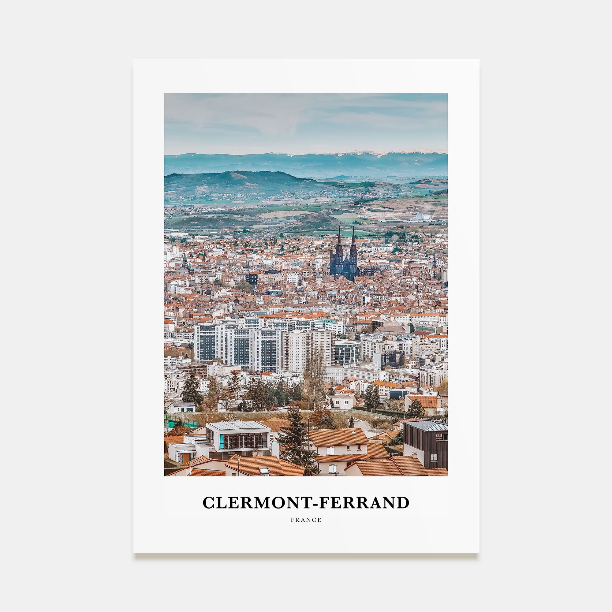Clermont-Ferrand Portrait Color Poster