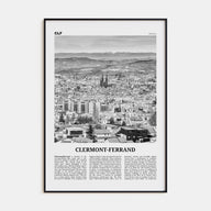 Clermont-Ferrand Travel B&W Poster