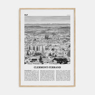 Clermont-Ferrand Travel B&W Poster