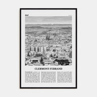 Clermont-Ferrand Travel B&W Poster