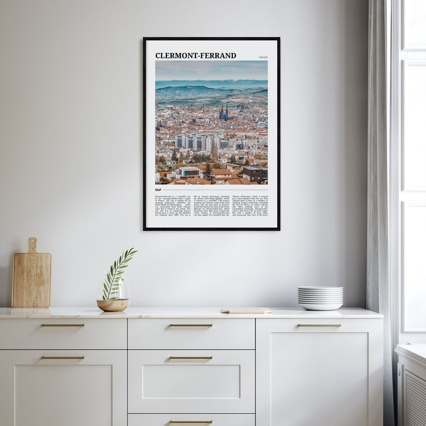 Clermont-Ferrand Travel Color Poster