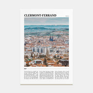 Clermont-Ferrand Travel Color Poster