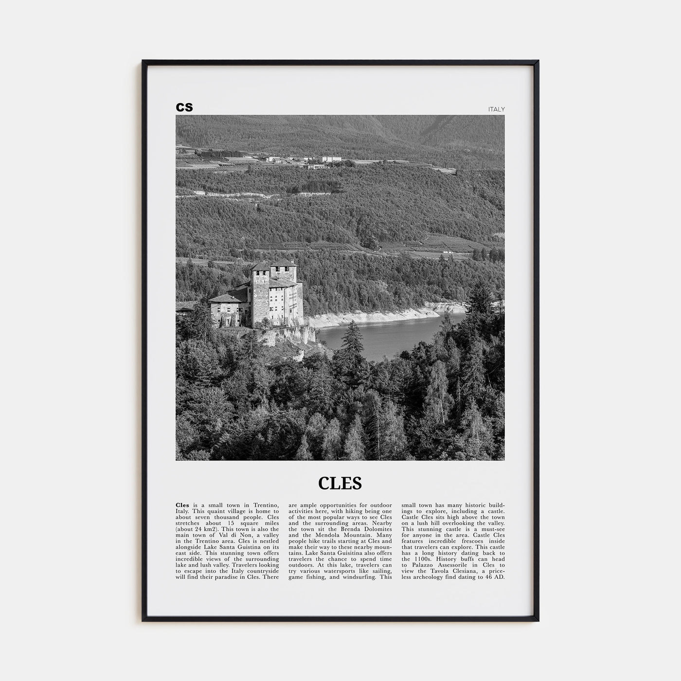 Cles Travel B&W Poster