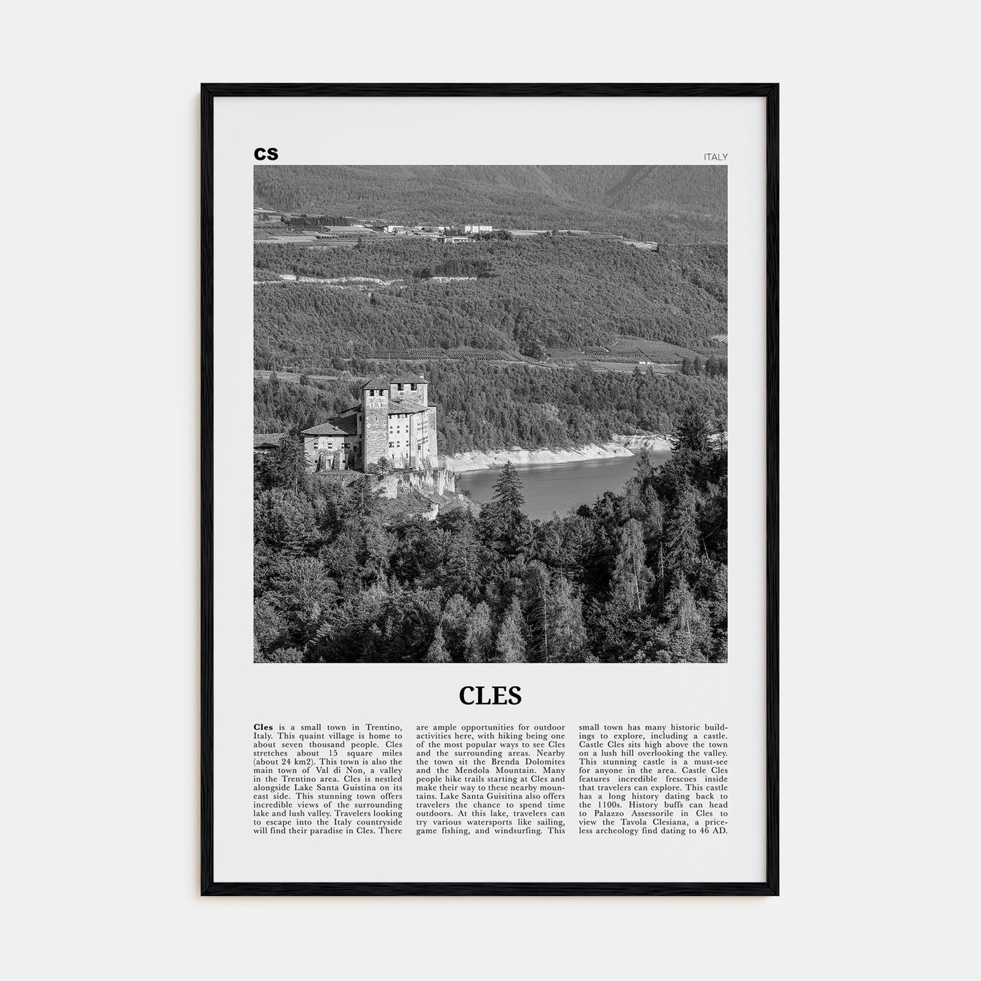 Cles Travel B&W Poster