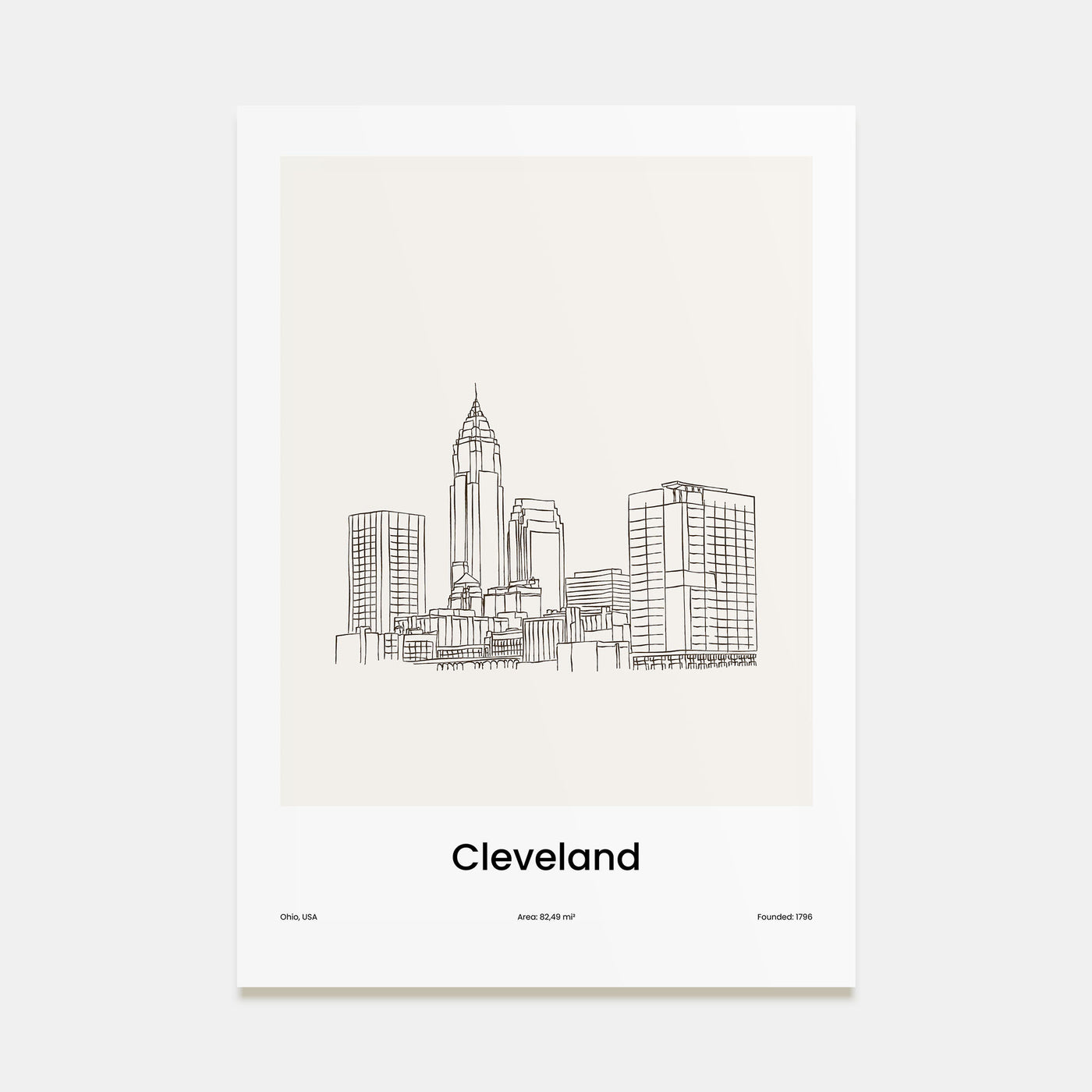 Cleveland Drawn Poster
