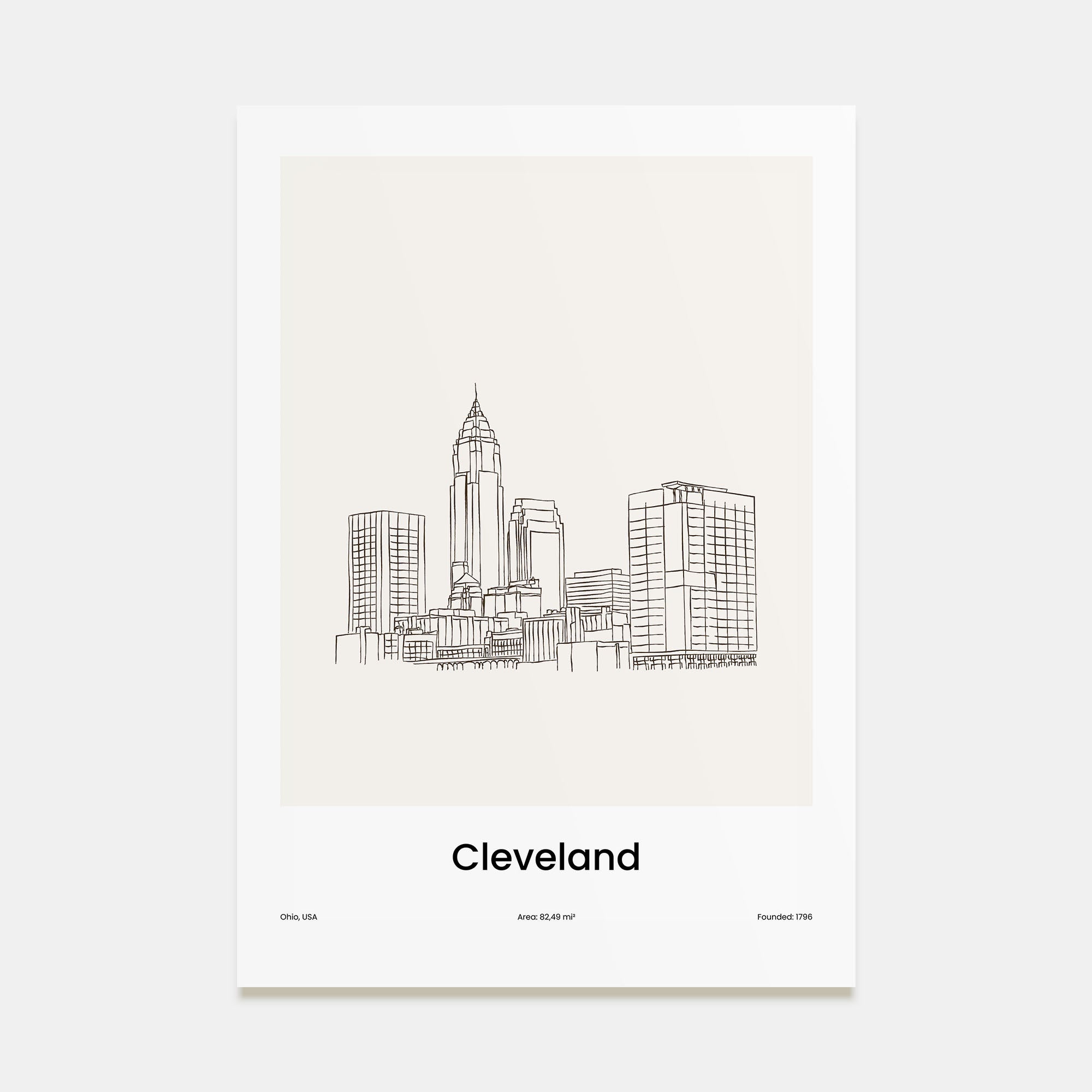 Cleveland Drawn Poster
