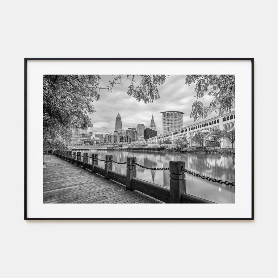 Cleveland Landscape B&W Poster