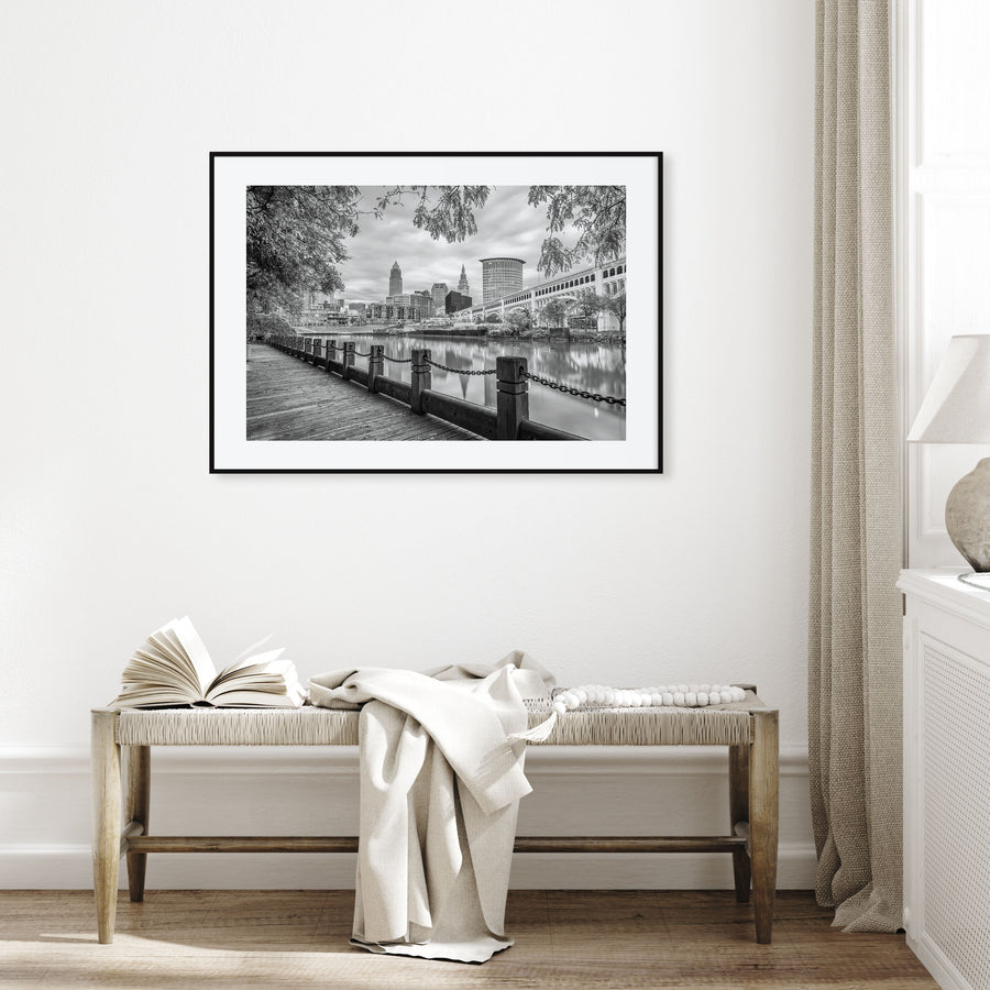 Cleveland Landscape B&W Poster
