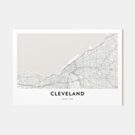 Cleveland Map Landscape Poster