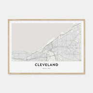 Cleveland Map Landscape Poster