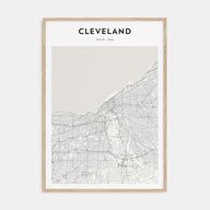 Cleveland Map Portrait Poster