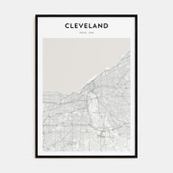 Cleveland Map Portrait Poster