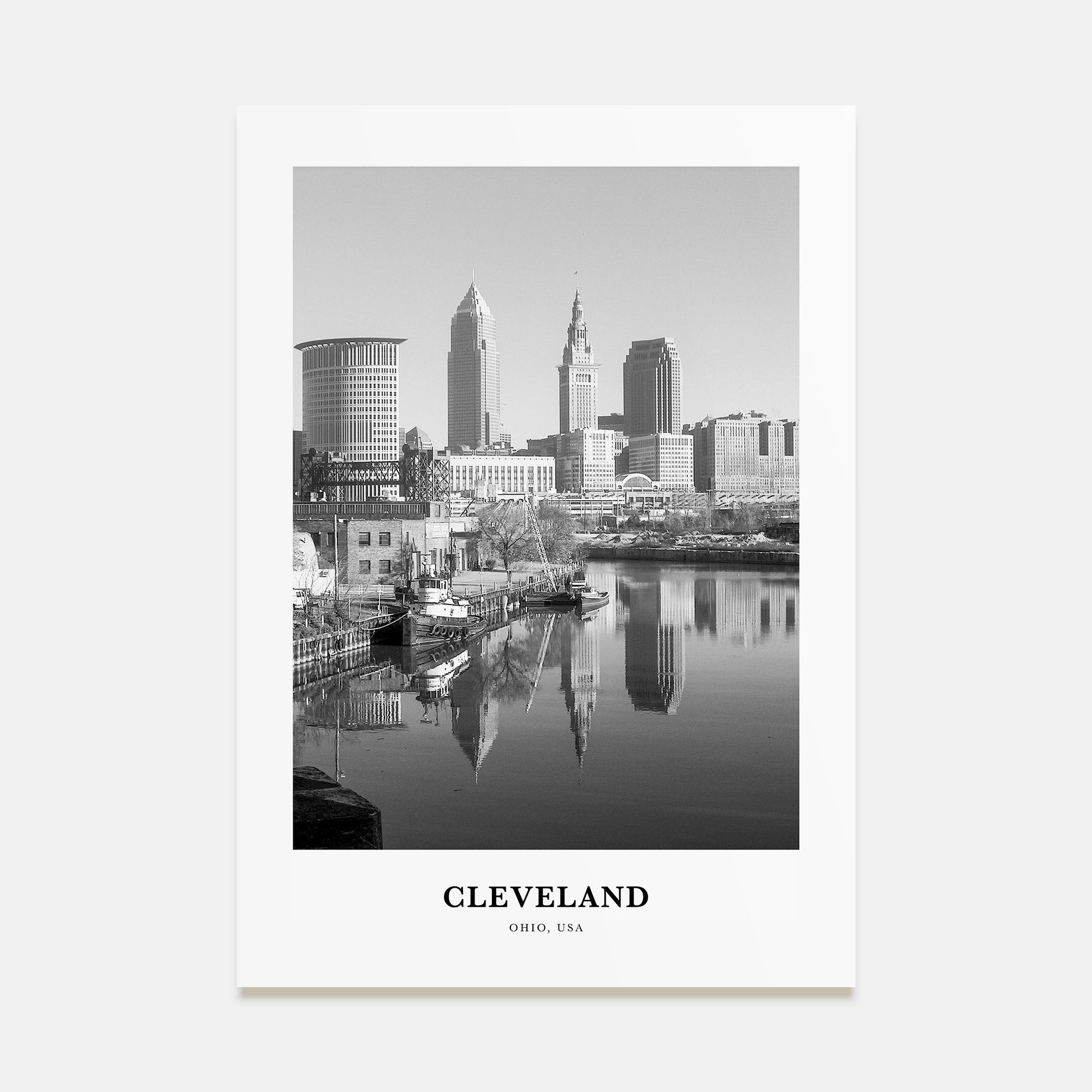 Cleveland Portrait B&W No 1 Poster