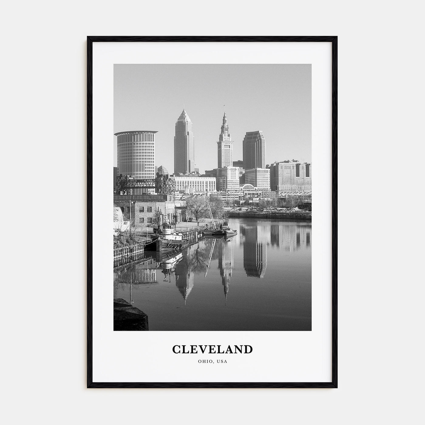Cleveland Portrait B&W No 1 Poster