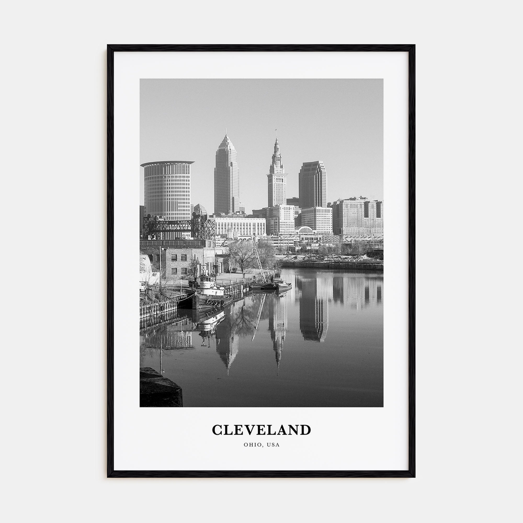 Cleveland Portrait B&W No 1 Poster