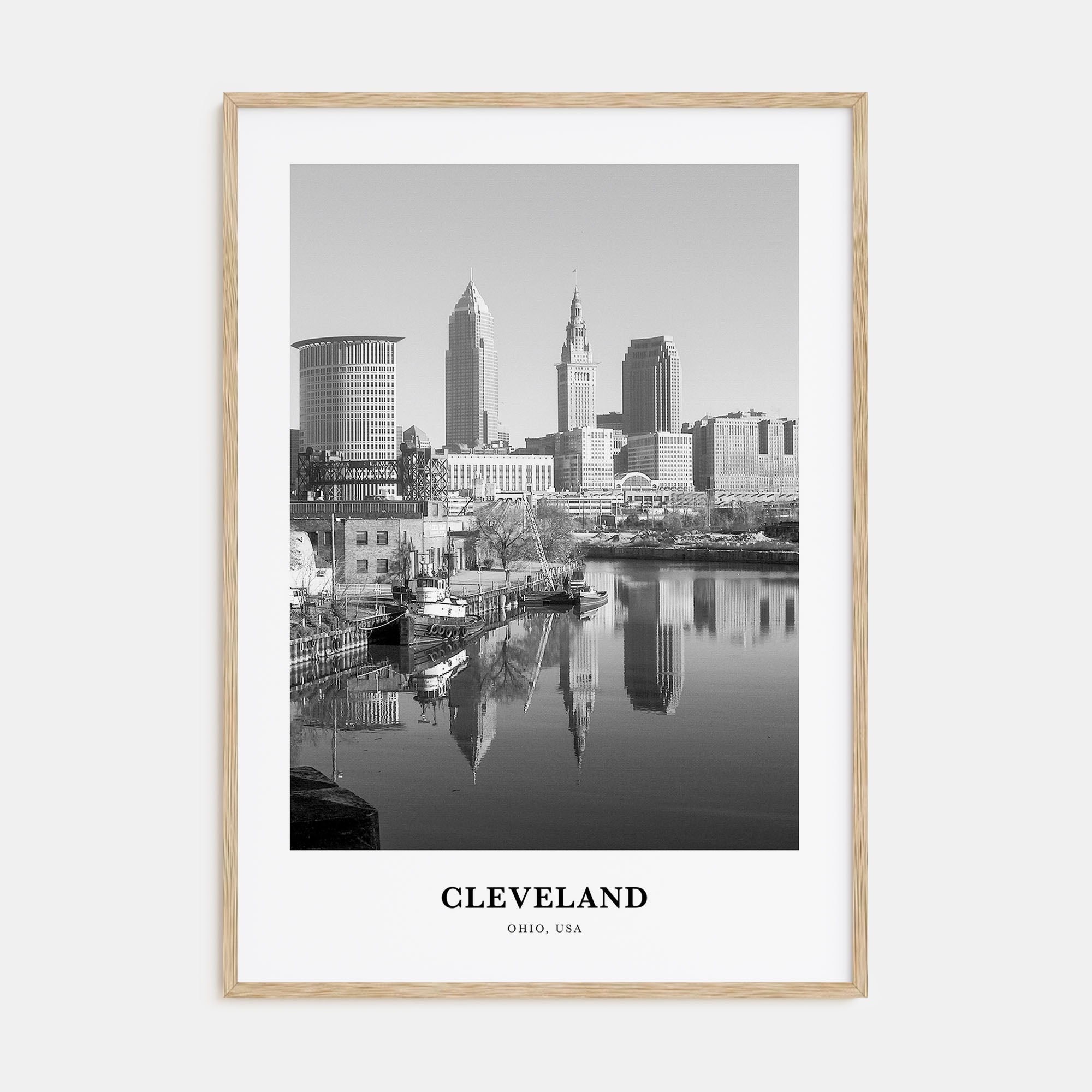 Cleveland Portrait B&W No 1 Poster