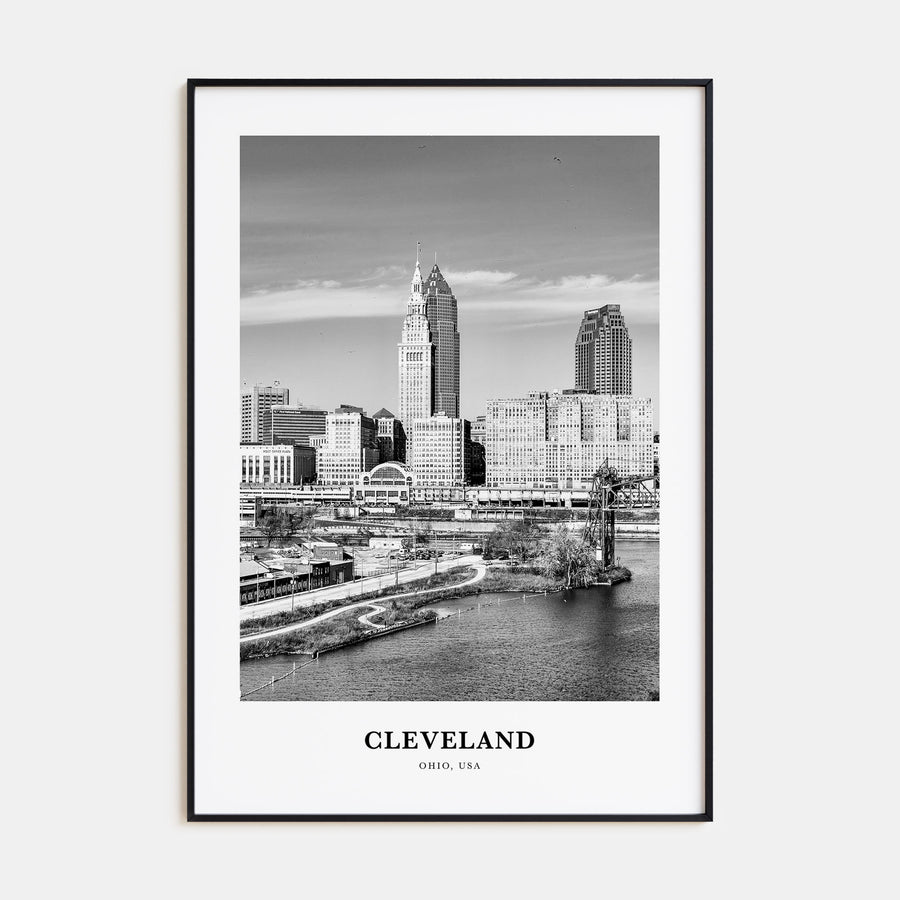 Cleveland Portrait B&W No 3 Poster