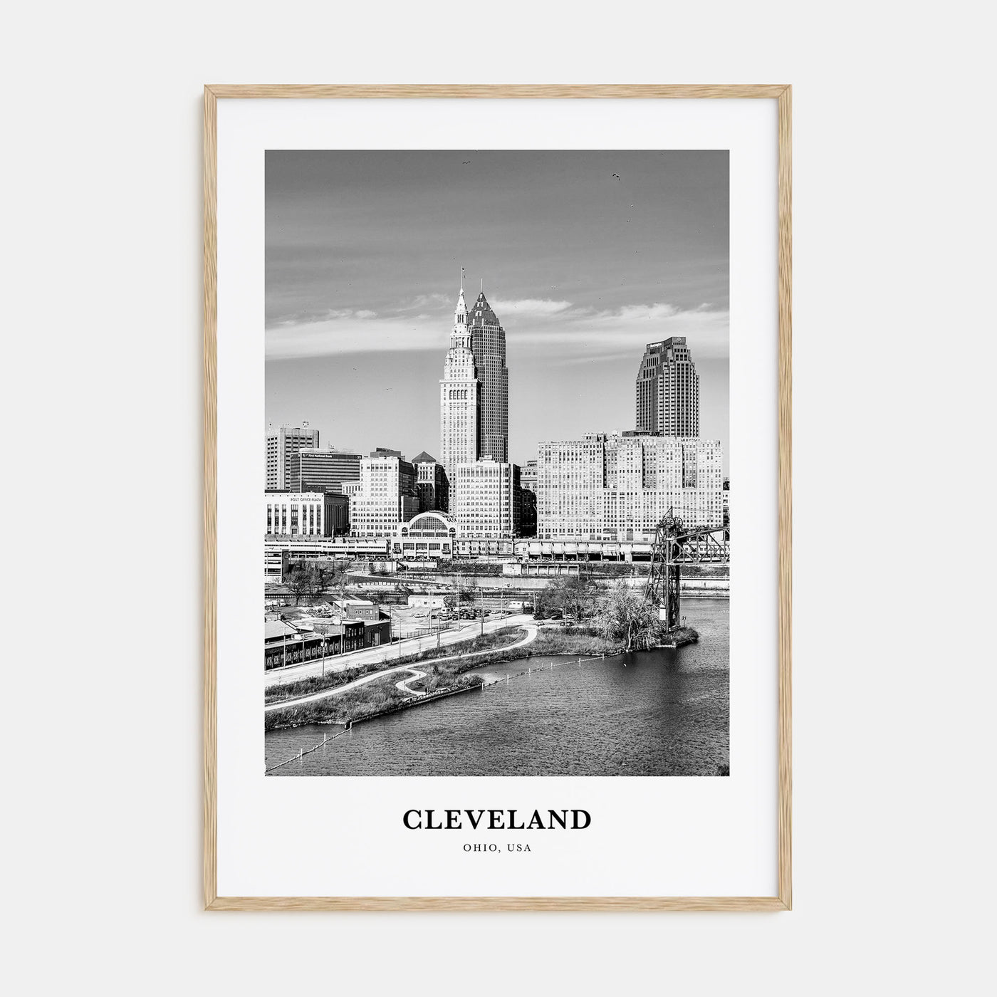 Cleveland Portrait B&W No 3 Poster
