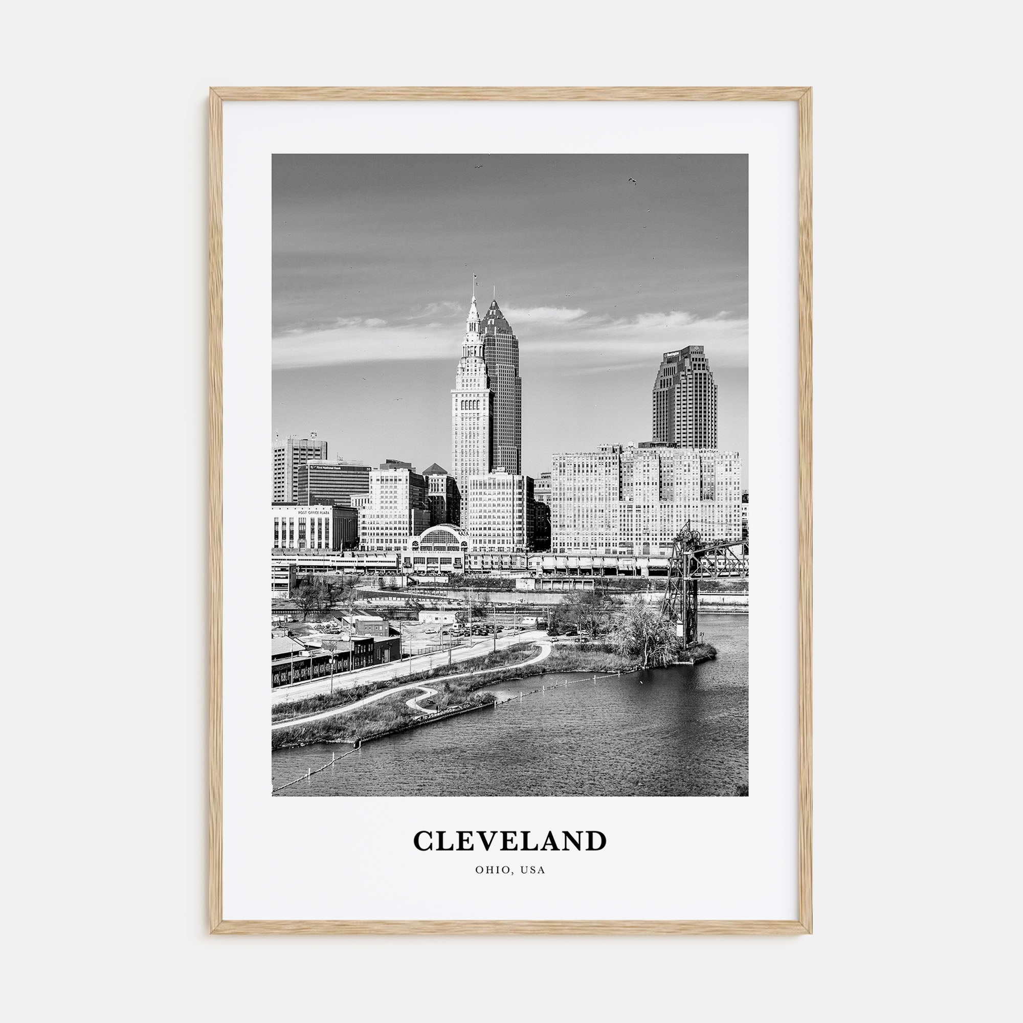 Cleveland Portrait B&W No 3 Poster