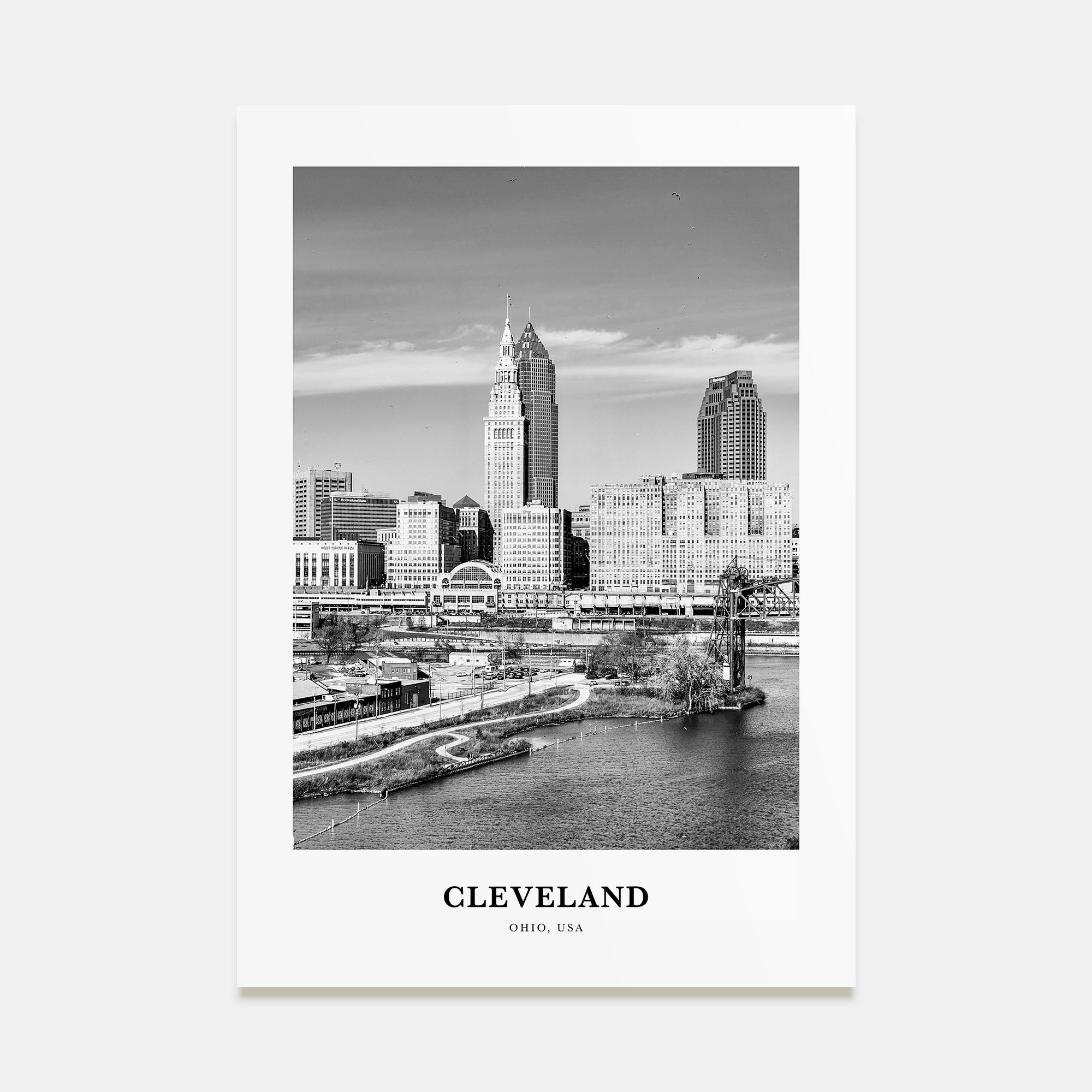 Cleveland Portrait B&W No 3 Poster