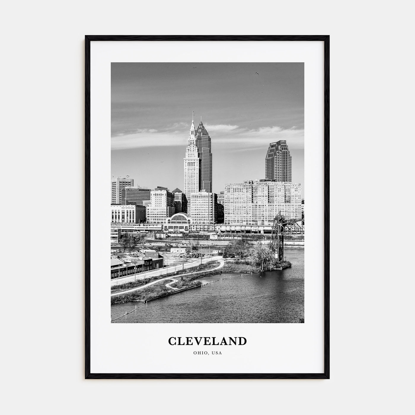 Cleveland Portrait B&W No 3 Poster