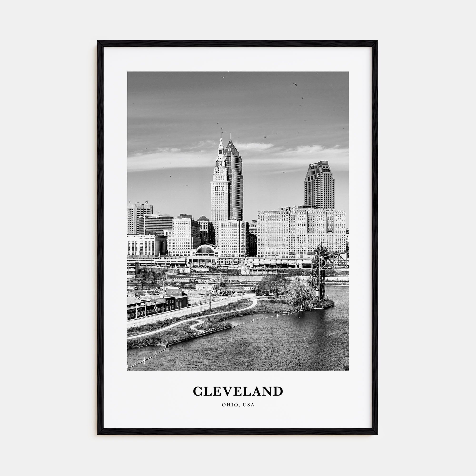 Cleveland Portrait B&W No 3 Poster