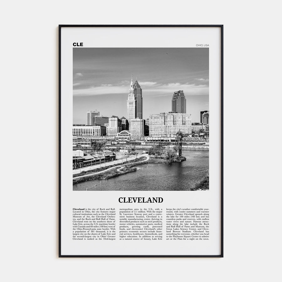 Cleveland Travel B&W No 2 Poster