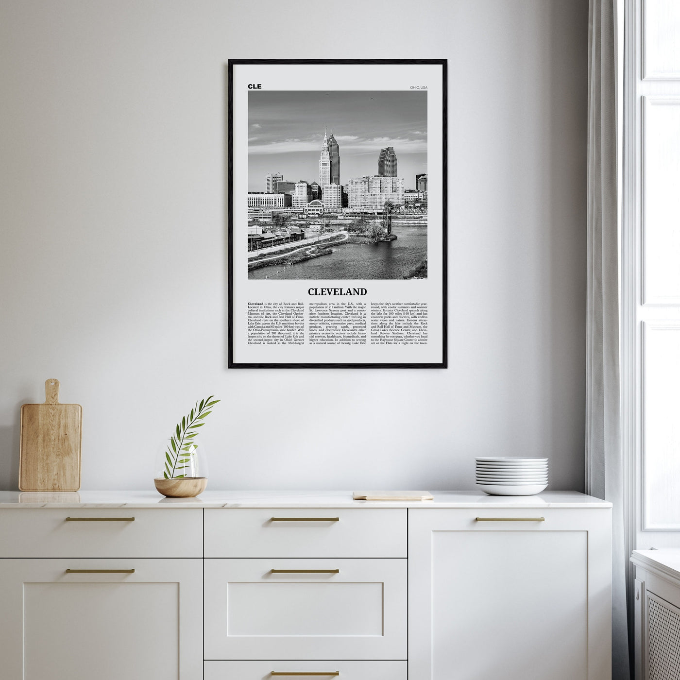 Cleveland Travel B&W No 2 Poster