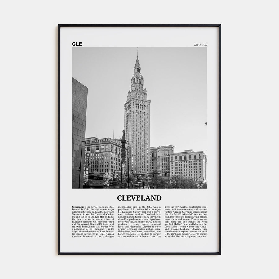 Cleveland Travel B&W No 3 Poster