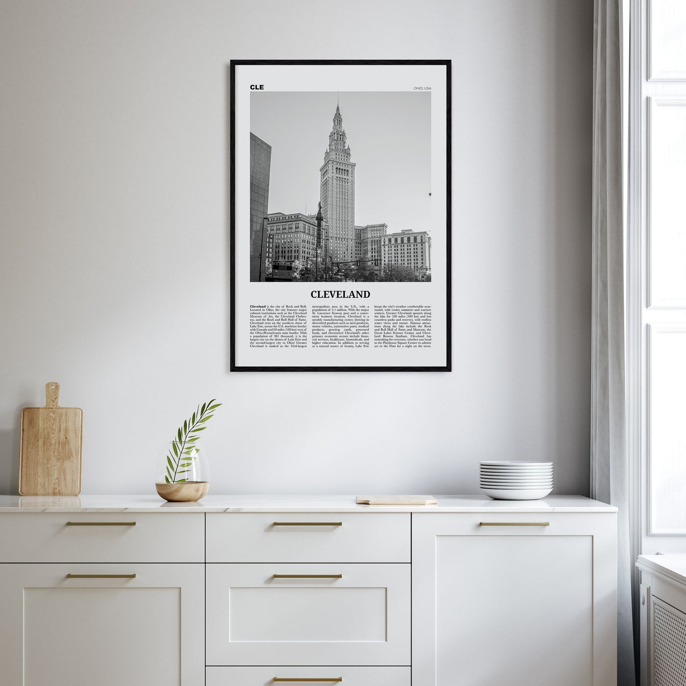 Cleveland Travel B&W No 3 Poster