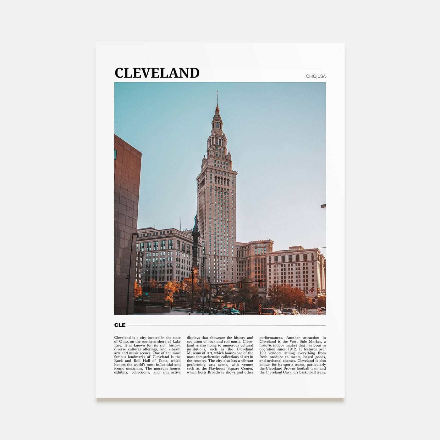 Cleveland Travel Color No 1 Poster