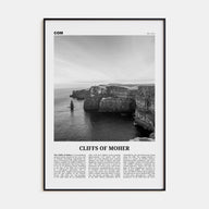 Cliffs of Moher Travel B&W Poster