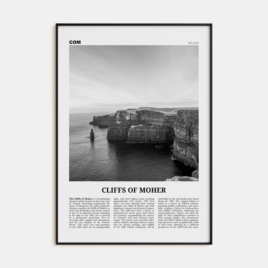 Cliffs of Moher Travel B&W Poster