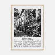 Clinton Hill Travel B&W Poster