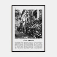 Clinton Hill Travel B&W Poster
