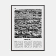 Clonmel Travel B&W Poster