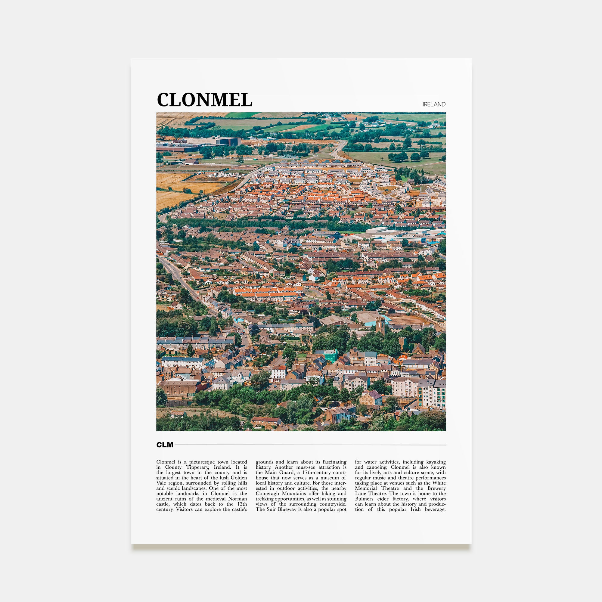 Clonmel Travel Color Poster
