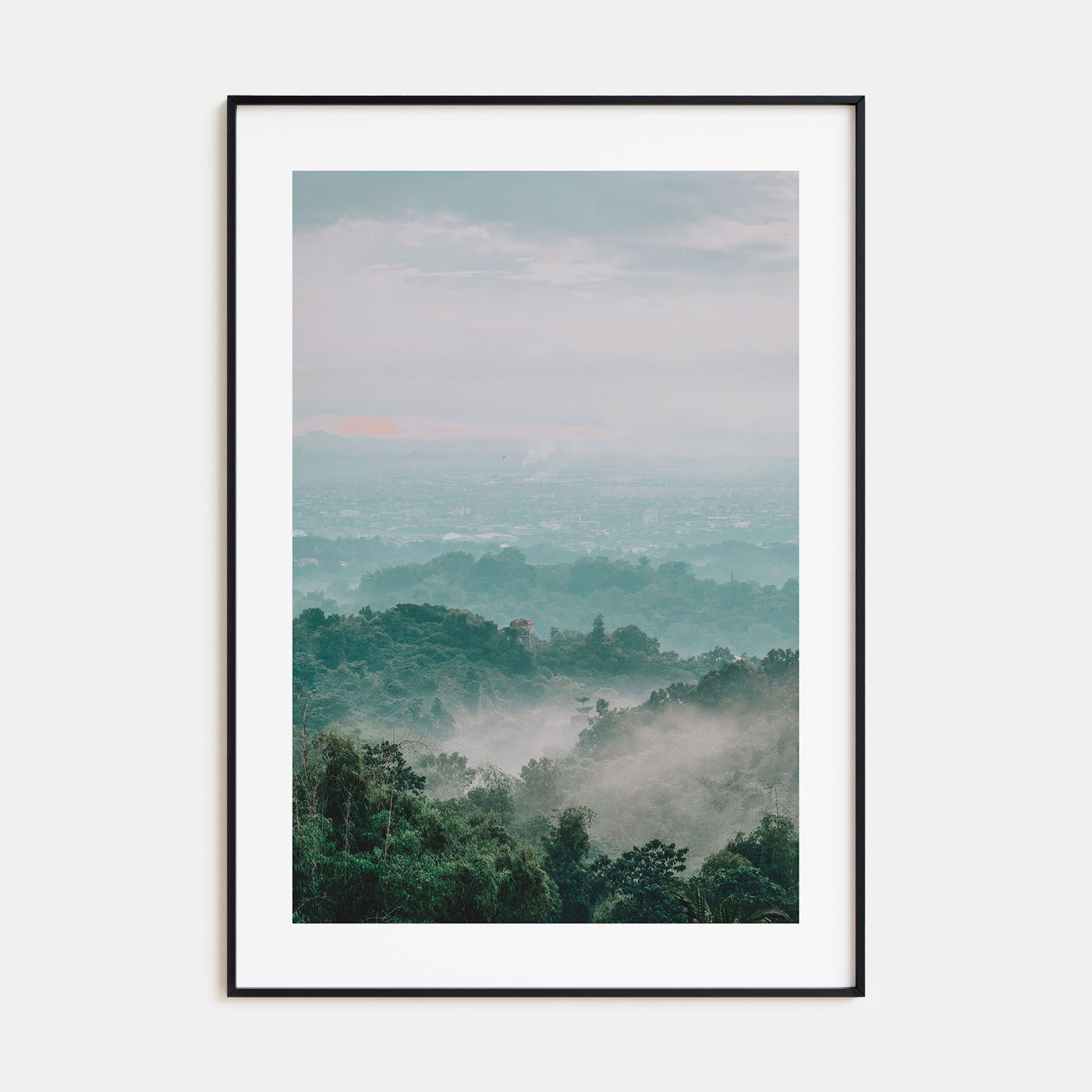 Cloudy Forest Photo Color Poster